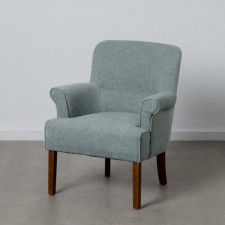 Fotel 77 x 64 x 88 cm Tkanina syntetyczna Niebieski Drewno