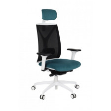 Fotel biurowy Grospol Valio WS HD chrome white tkanina Omega - 8 kolorów --- OFICJALNY SKLEP Grospol