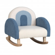 Fotel bujany dla dzieci niebieski