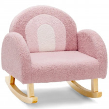 Fotel bujany dla dzieci różowy
