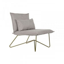 Fotel DKD Home Decor 66 x 78 x 75 cm Beżowy Złoty Metal