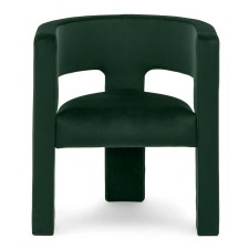 Fotel tapicerowany Alpah, zielony, welurowy