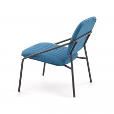 Fotel tapicerowany do salonu flair niebieski/czarny