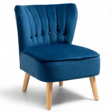 fotel tapicerowany do salonu niebieski