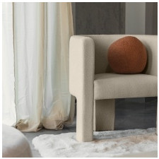 Fotel tapicerowany Milu beżowy, boucle