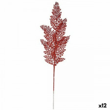 Gałąź Brokat Czerwony Plastikowy 46 x 75 x 3 cm (12 Sztuk)