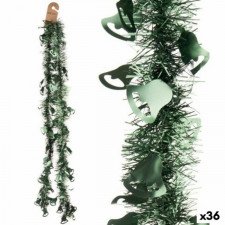 Girlanda Bożonarodzeniowa Łańcuch Okapy Kolor Zielony Plastikowy 12 x 12 x 200 cm (36 Sztuk)