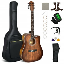 Gitara akustyczna z 9-częśćiowym zestawem akcesoriów