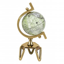 Globus na złotej podstawie o średnicy 21 cm