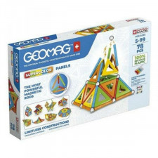 Gra Budowlana z Blokami Konstrukcyjnymi Geomag Supercolor 78 pcs