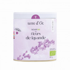 
Herbata zielona w ozdobnej puszce 80 g Fleurs de Lavande terre d'