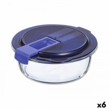 Hermetyczne pudełko na lunch Luminarc Easy Box Niebieski Szkło (6 Sztuk) (670 ml)