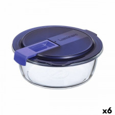 Hermetyczne pudełko na lunch Luminarc Easy Box Niebieski Szkło (920 ml) (6 Sztuk)