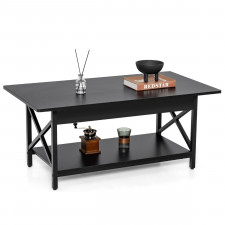 Industrialny stolik kawowy czarny 110 x 60 x 48 czarny