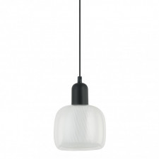 italux pnd-67594-1-bk+cl lamezia 1x40w lampa wisząca czarny/biały