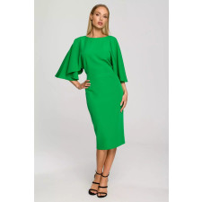 Jasno zielona sukienka na wesele za kolano (Zielony, M)