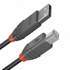 Kabel USB A na USB B LINDY 36677 10 m Czarny Szary