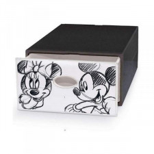 Komoda Domopak Living Mickey & Minnie Plastikowy Ciemny szary (28 x 40 x 15 cm)