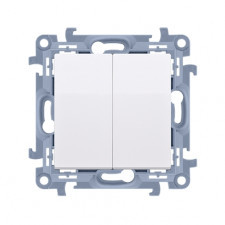 kontakt-simon łącznik świecznikowy z podświetleniem led cw5bl.01/11 10ax biały