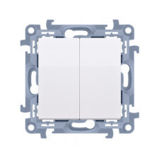 kontakt-simon przycisk podwójny cp2.01/11 10ax biały