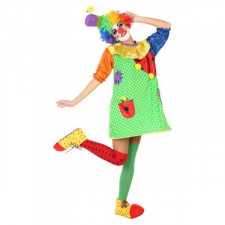 Kostium dla Dorosłych Clown Kolor Zielony Wielokolorowy XL