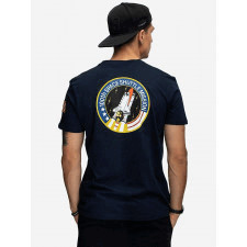 koszulka z krótkim rękawem alpha industries space shuttle granatowa