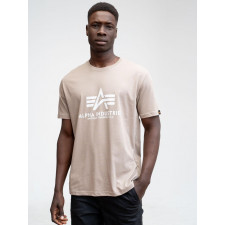 Koszulka Z Krótkim Rękawem Męska Beżowa Alpha Industries Basic