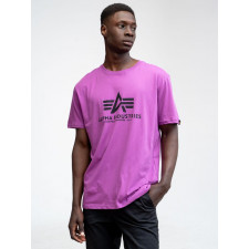 Koszulka Z Krótkim Rękawem Męska Ciemna Różowa Alpha Industries Basic