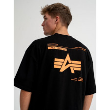 Koszulka Z Krótkim Rękawem Męska Czarna Alpha Industries Logo BP