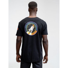 Koszulka Z Krótkim Rękawem Męska Czarna Alpha Industries Space Shuttle