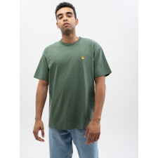 Koszulka Z Krótkim Rękawem Męska Zielona / Złota Carhartt WIP Chase