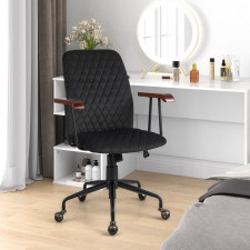 Krzesło biurowe obrotowe z podłokietnikami czarne