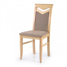 Krzesło Citrone drewno lite bukowe dąb sonoma, tkanina Inari 23 beżowa
