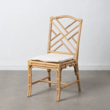 Krzesło do Jadalni 45 x 55 x 91 cm Naturalny Rattan