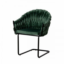 Krzesło do Jadalni 65 x 55 x 82 cm Czarny Kolor Zielony