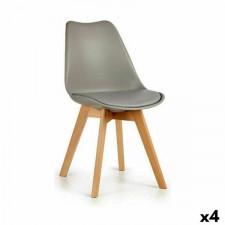 Krzesło do Jadalni Brązowy Szary 42 x 80 x 50 cm (4 Sztuk)