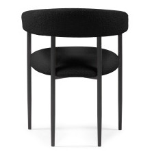 Krzesło do jadalni Ciara, czarne, boucle