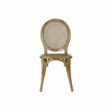 Krzesło do Jadalni DKD Home Decor 8424001805570 Wielokolorowy Jasnobrązowy Rattan Drewno wiązu 45 x 