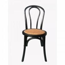 Krzesło do Jadalni DKD Home Decor 8424001805716 Czarny Wielokolorowy Drewno Rattan Drewno wiązu 43 x