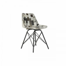 Krzesło do Jadalni DKD Home Decor Czarny Metal Skóra (45.5 x 52 x 79 cm)