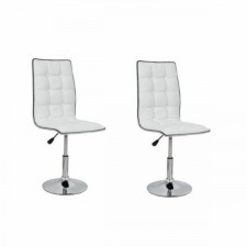 Krzesło do Jadalni Leaf Metal Biały Poliuretan (42 x 46,5 x 92 cm) (42 x 46,5 x 37 cm) (42 x 46,5 cm