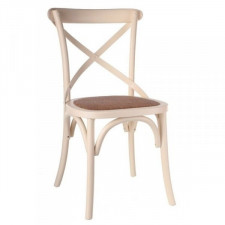Krzesło do Jadalni MEDITERRANEO 46 x 42 x 87 cm Krem Drewno wiązu