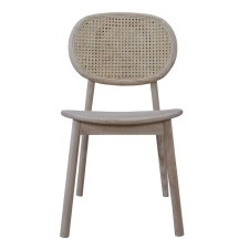 krzesło drewniane alison, naturalne/rattan