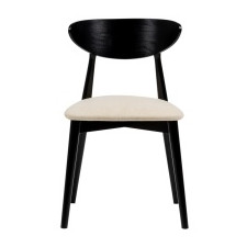 krzesło drewniane do jadalni diuna, jasnobeżowe/czarne
