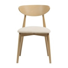krzesło drewniane do jadalni diuna, jasnobeżowe/dąb sonoma