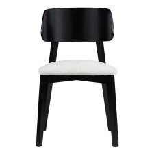 krzesło drewniane do jadalni sherris, czarne/jasnobeżowe