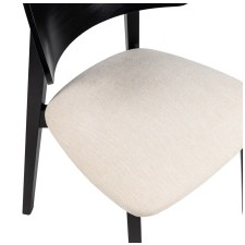 krzesło drewniane do jadalni sherris, jasnobeżowe/czarne