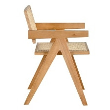 Krzesło drewniane Freja z plecionką wiedeńską, rattan, naturalne
