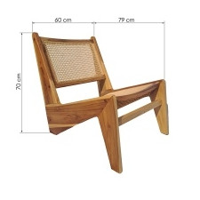 krzesło drewniane reva naturalne, rattan/drewno tekowe, plecionka wiedeńska