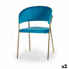 Krzesło Niebieski Złoty Żelazo 49 x 80,5 x 53 cm (2 Sztuk)